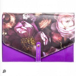 Ted Baker Shadow Flora Travel Document Holder nwot